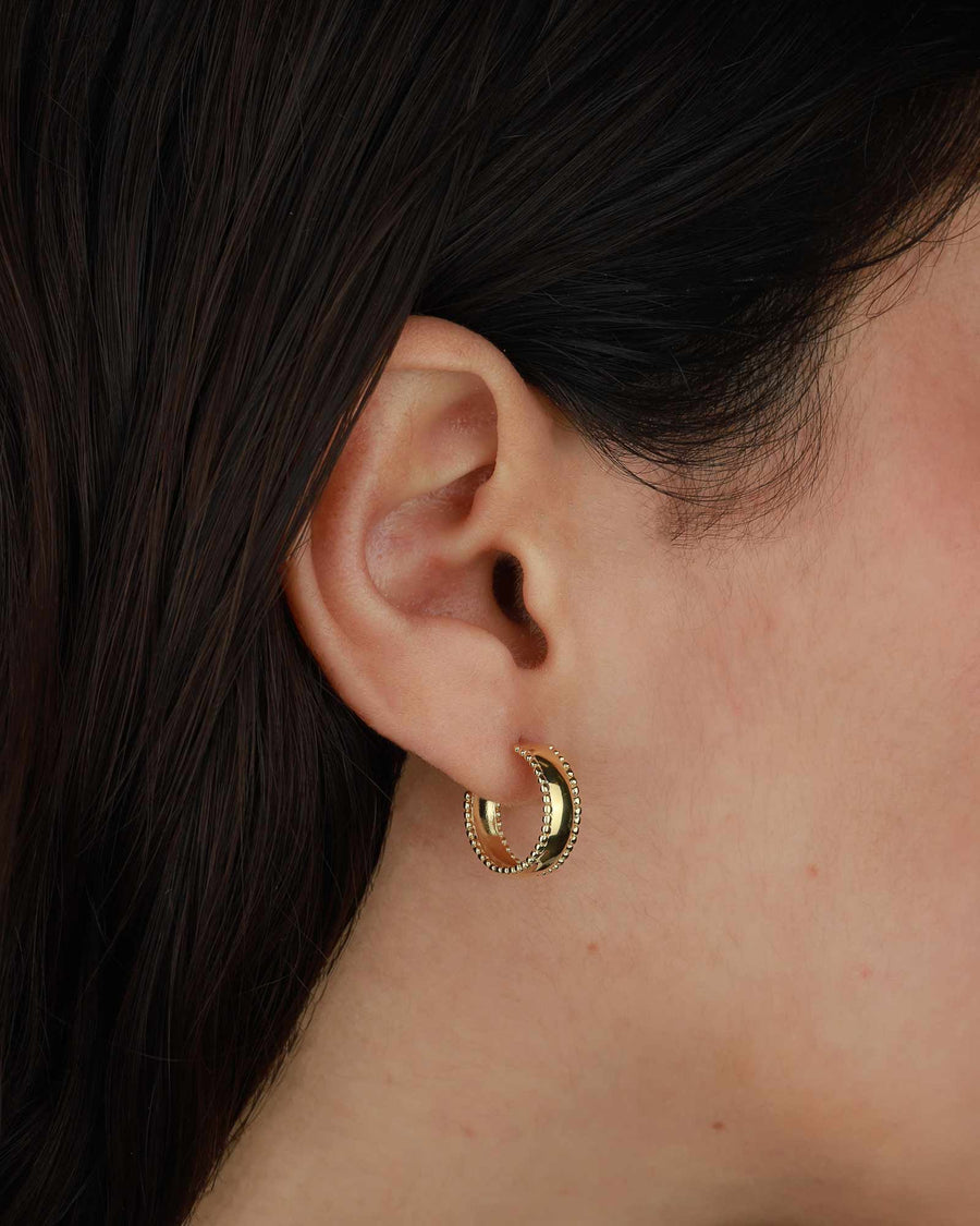 Tashi-Beaded Rim Hoops I 15mm-Earrings-14k Gold Vermeil-Blue Ruby Jewellery-Vancouver Canada
