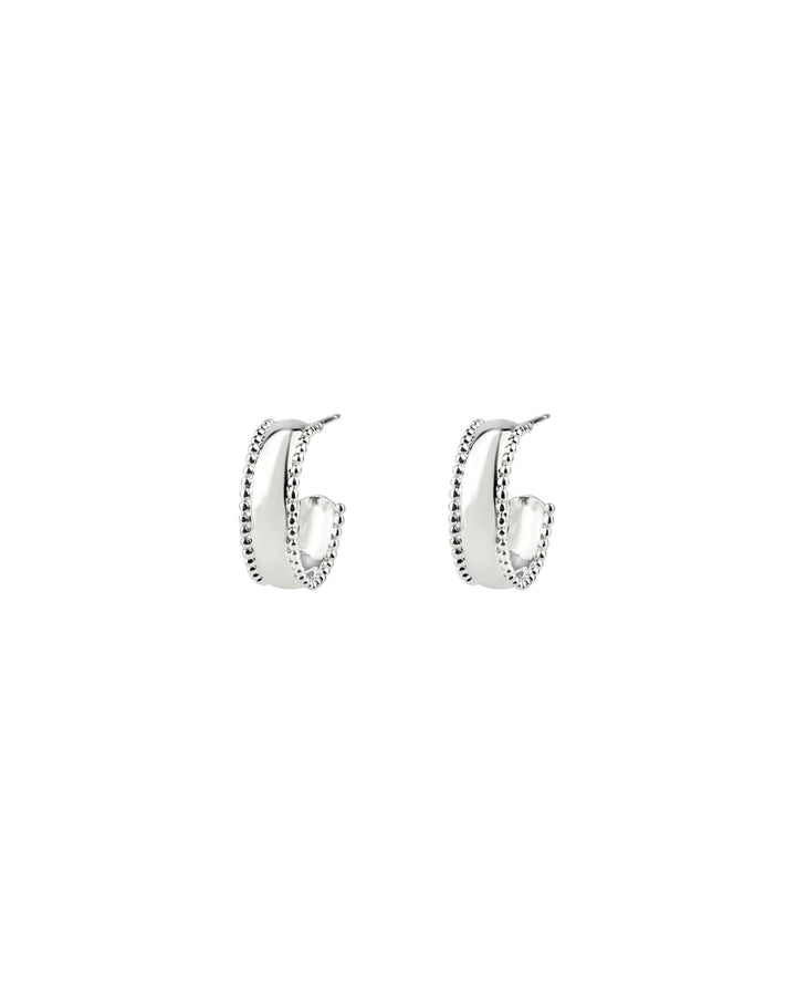 Tashi-Beaded Rim Hoops I 15mm-Earrings-Sterling Silver-Blue Ruby Jewellery-Vancouver Canada