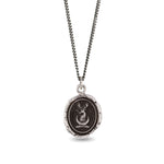 Begin Again Talisman-Oxidized Sterling Silver-Blue Ruby Jewellery-Vancouver Canada