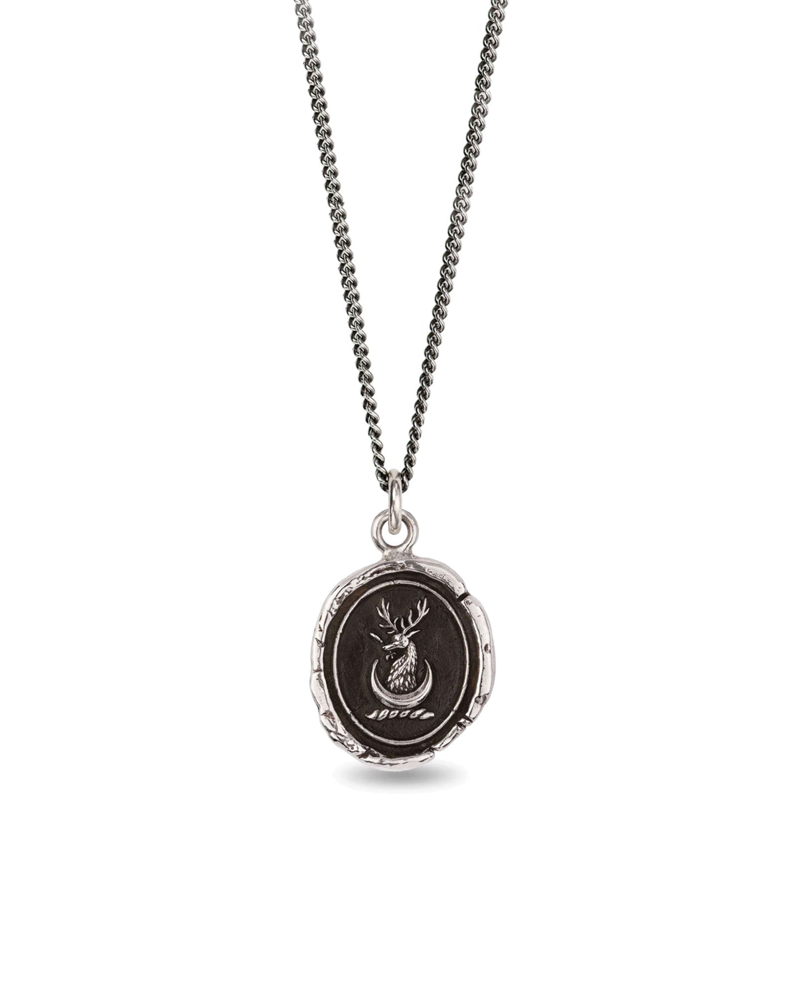 Begin Again Talisman-Oxidized Sterling Silver-Blue Ruby Jewellery-Vancouver Canada