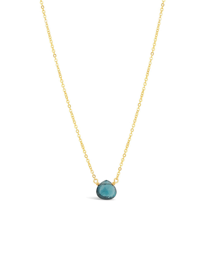 Poppy Rose-Beverly Necklace-Necklaces-14k Gold-fill, London Blue Topaz-Blue Ruby Jewellery-Vancouver Canada
