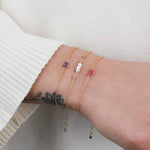 Poppy Rose-Birthstone Bracelet-Bracelets-14k Gold-fill, Amethyst - February-Blue Ruby Jewellery-Vancouver Canada