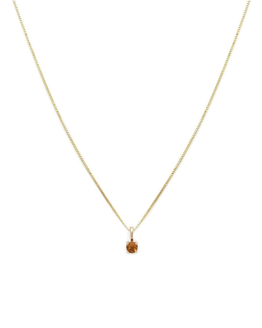 Leah Alexandra Fine-Birthstone Necklace-Necklaces-14k Yellow Gold, Citrine - November-Blue Ruby Jewellery-Vancouver Canada