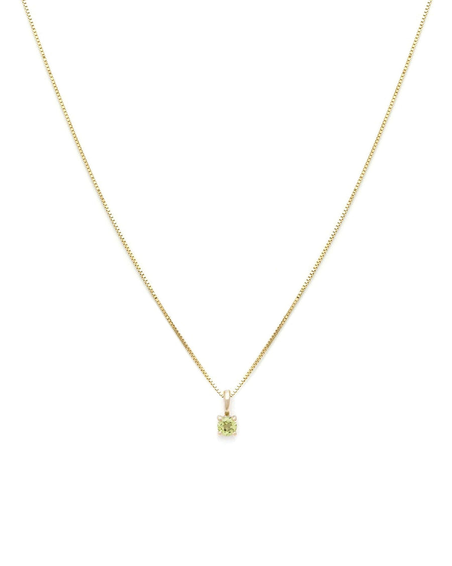 Leah Alexandra Fine-Birthstone Necklace-Necklaces-14k Yellow Gold, Peridot - August-Blue Ruby Jewellery-Vancouver Canada