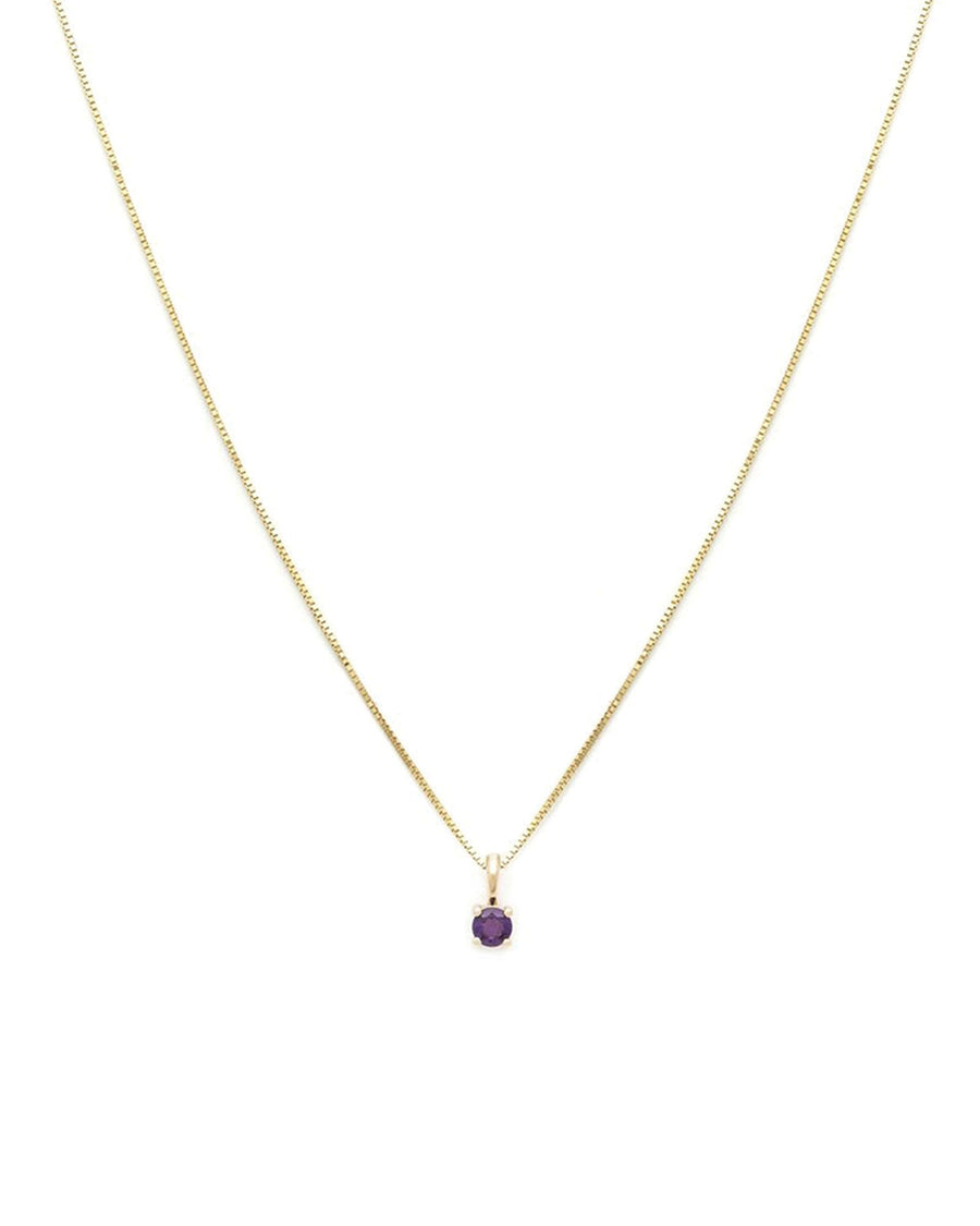 Leah Alexandra-Birthstone Necklace-Necklaces-14k Gold Vermeil, 14k Gold-fill, Amethyst - February-Blue Ruby Jewellery-Vancouver Canada