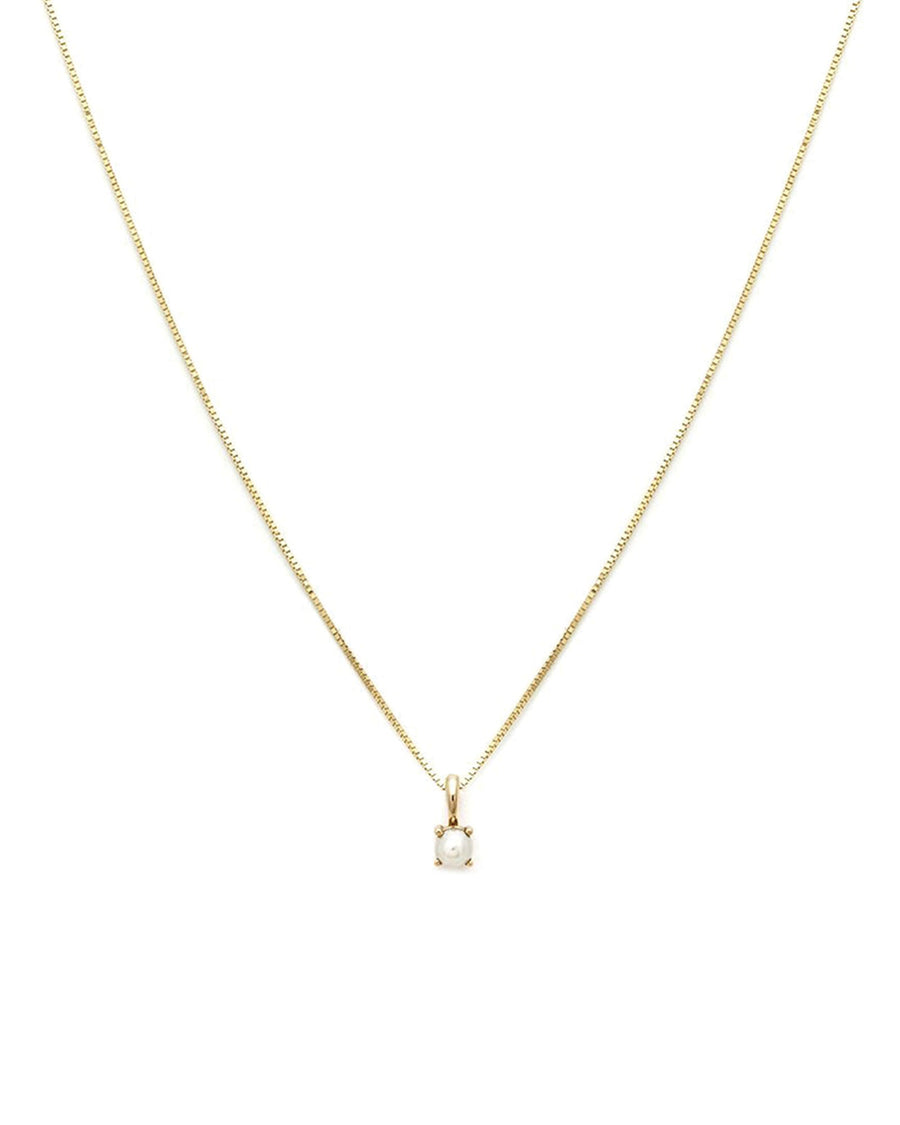 Leah Alexandra-Birthstone Necklace-Necklaces-14k Gold Vermeil, 14k Gold-fill, Pearl - June-Blue Ruby Jewellery-Vancouver Canada