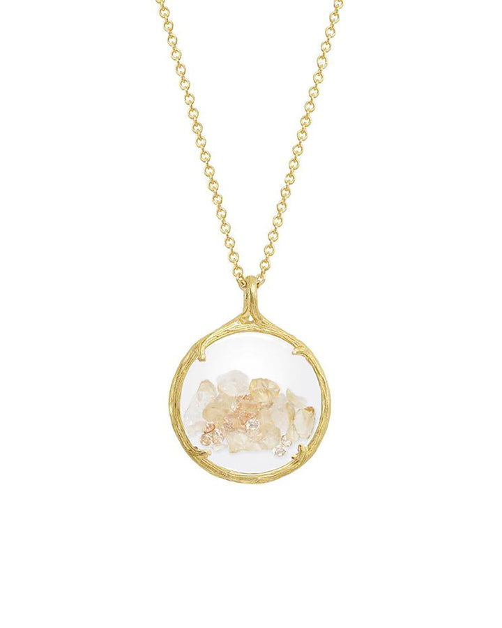 Catherine Weitzman-Birthstone Shaker Necklace I Small-Necklaces-18k Gold Vermeil, Citrine-Blue Ruby Jewellery-Vancouver Canada