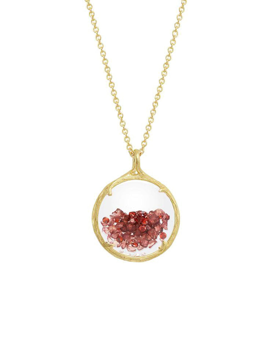 Catherine Weitzman-Birthstone Shaker Necklace I Small-Necklaces-18k Gold Vermeil, Garnet-Blue Ruby Jewellery-Vancouver Canada