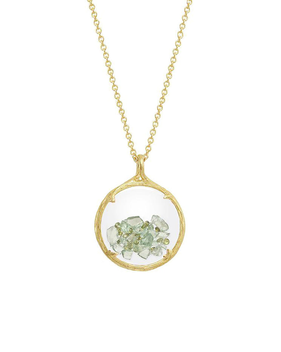 Catherine Weitzman-Birthstone Shaker Necklace I Small-Necklaces-18k Gold Vermeil, Peridot-Blue Ruby Jewellery-Vancouver Canada
