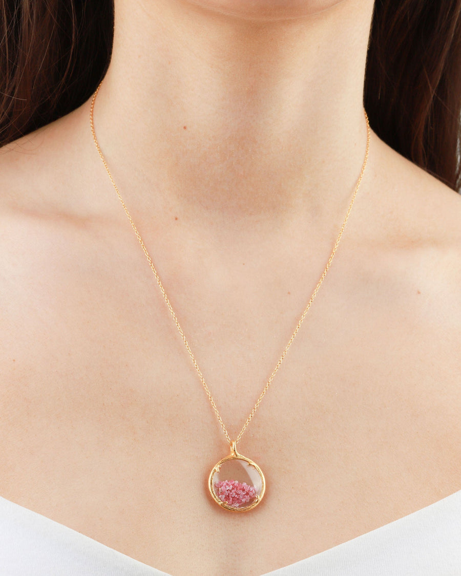 Catherine Weitzman-Birthstone Shaker Necklace I Small-Necklaces-18k Gold Vermeil, Pink Tourmaline-Blue Ruby Jewellery-Vancouver Canada