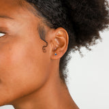 Quiet Icon-Birthstone Studs | December-Earrings-14k Gold Vermeil, Cubic Zirconia-Blue Ruby Jewellery-Vancouver Canada