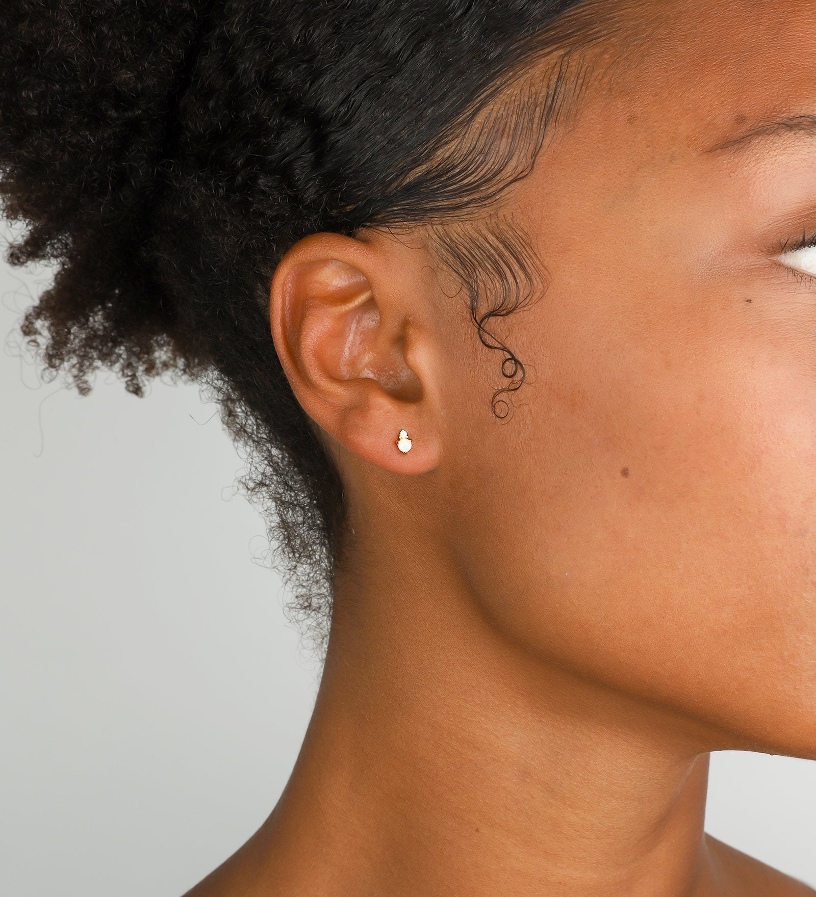 Quiet Icon-Birthstone Studs | October-Earrings-14k Gold Vermeil, Opal-Blue Ruby Jewellery-Vancouver Canada