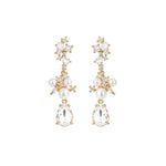 Olive & Piper-Blair Drops-Earrings-14k Gold Plated, Crystal-Blue Ruby Jewellery-Vancouver Canada