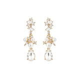Olive & Piper-Blair Drops-Earrings-14k Gold Plated, Crystal-Blue Ruby Jewellery-Vancouver Canada