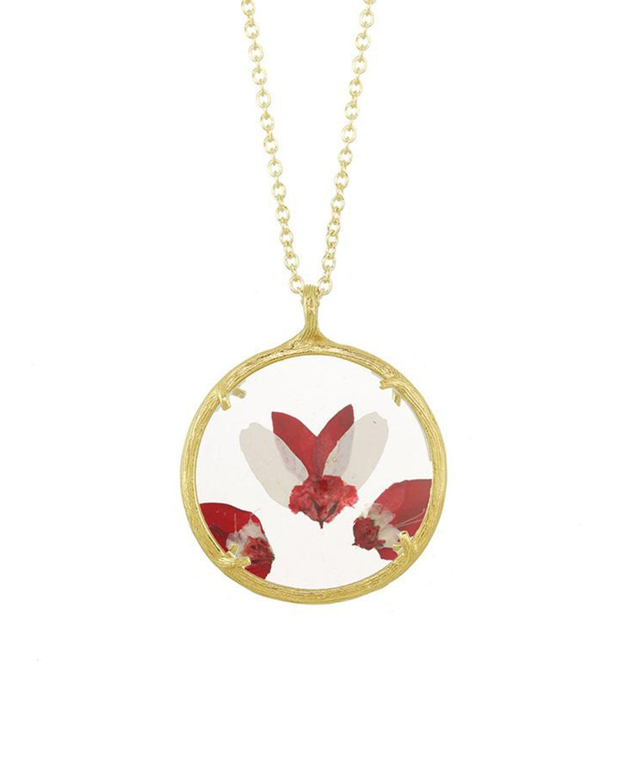 Catherine Weitzman-Botanical Necklace | Small-Necklaces-18k Gold Vermeil, Hearts A Fire-Blue Ruby Jewellery-Vancouver Canada