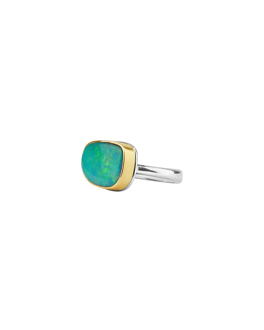 Jamie Joseph-Boulder Opal Ring-Rings-14k Yellow Gold, Sterling Silver, Boulder Opal-7-Blue Ruby Jewellery-Vancouver Canada