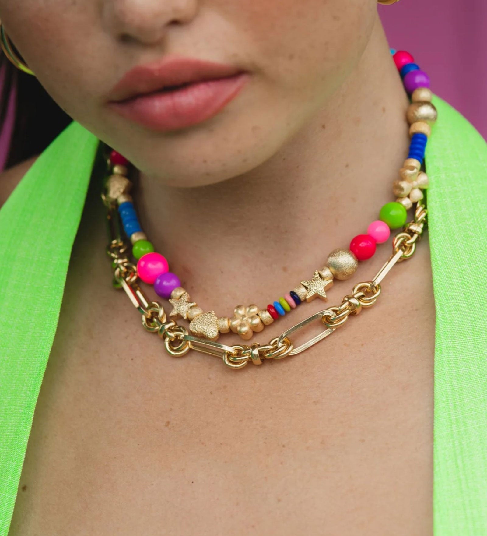 Martha Calvo-Bowery Necklace-Necklaces-14k Gold Plated-Blue Ruby Jewellery-Vancouver Canada