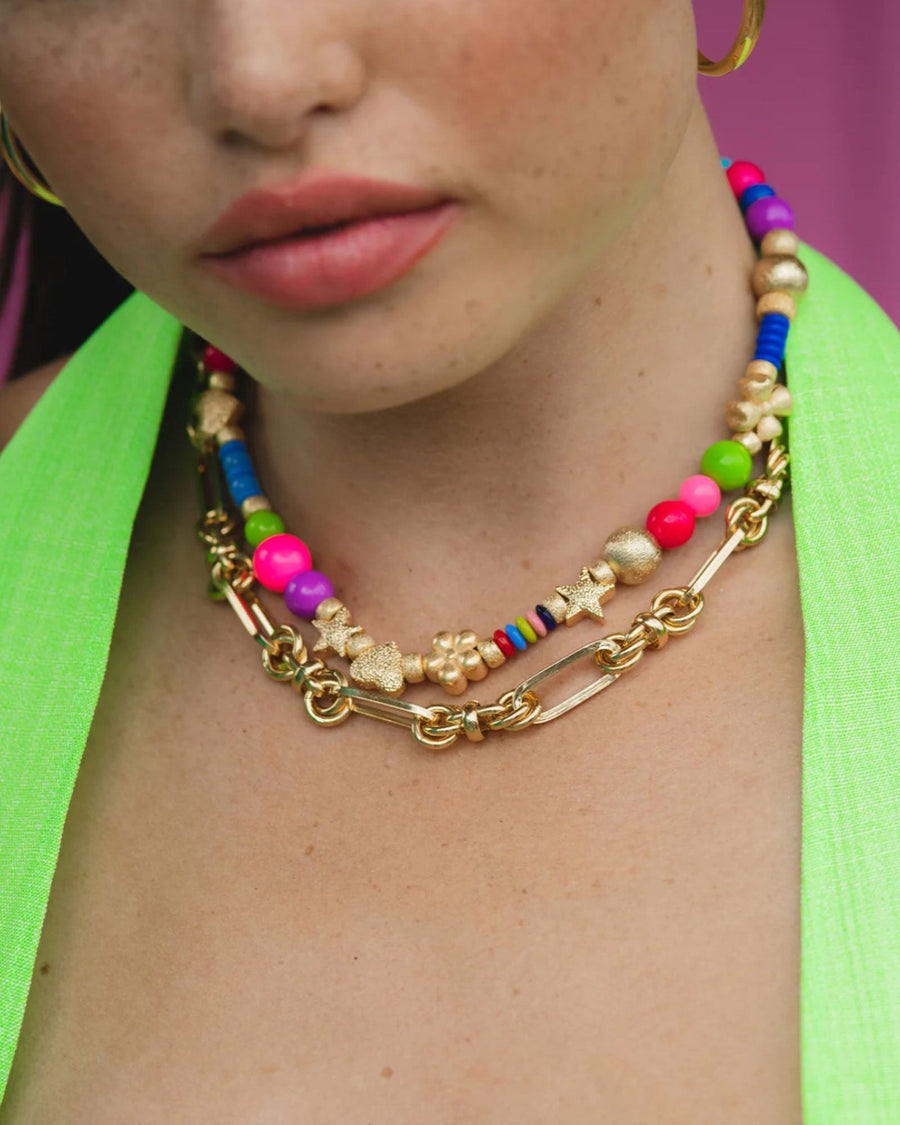 Martha Calvo-Bowery Necklace-Necklaces-14k Gold Plated-Blue Ruby Jewellery-Vancouver Canada