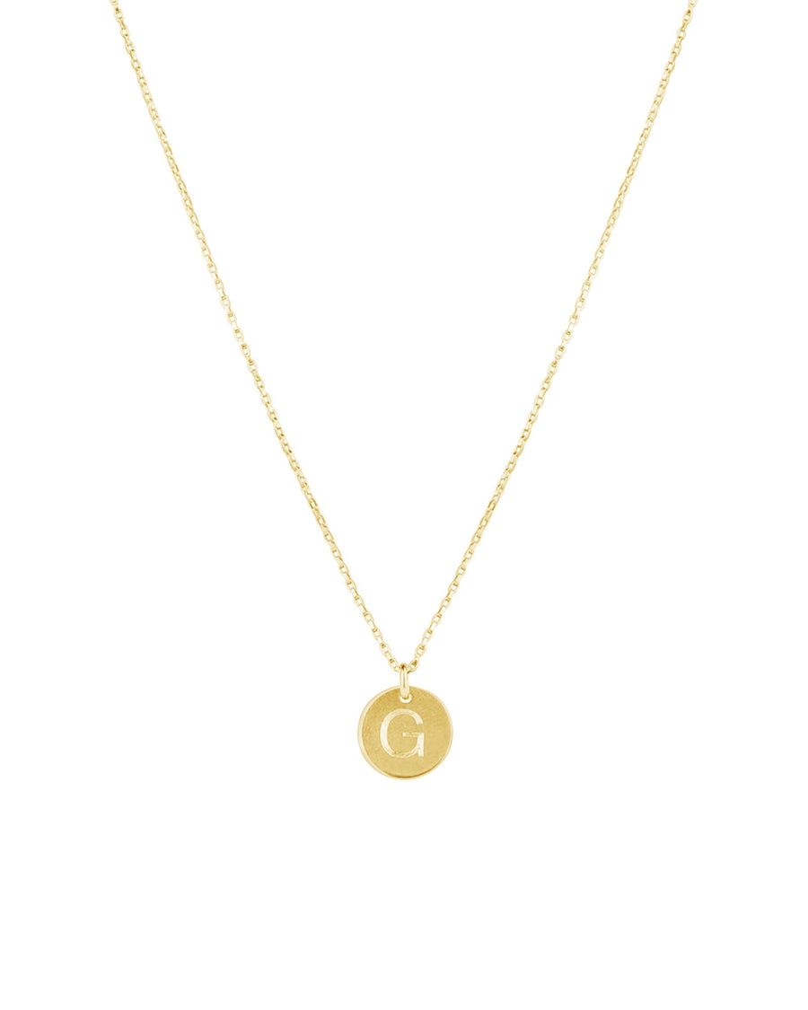 1948-Box Chain Initial Necklace-Necklaces-14k Gold-fill-G-Blue Ruby Jewellery-Vancouver Canada