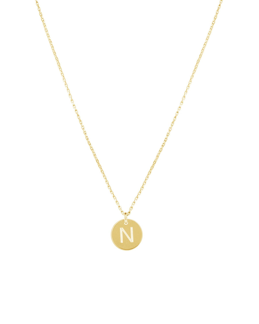 1948-Box Chain Initial Necklace-Necklaces-14k Gold-fill-N-Blue Ruby Jewellery-Vancouver Canada