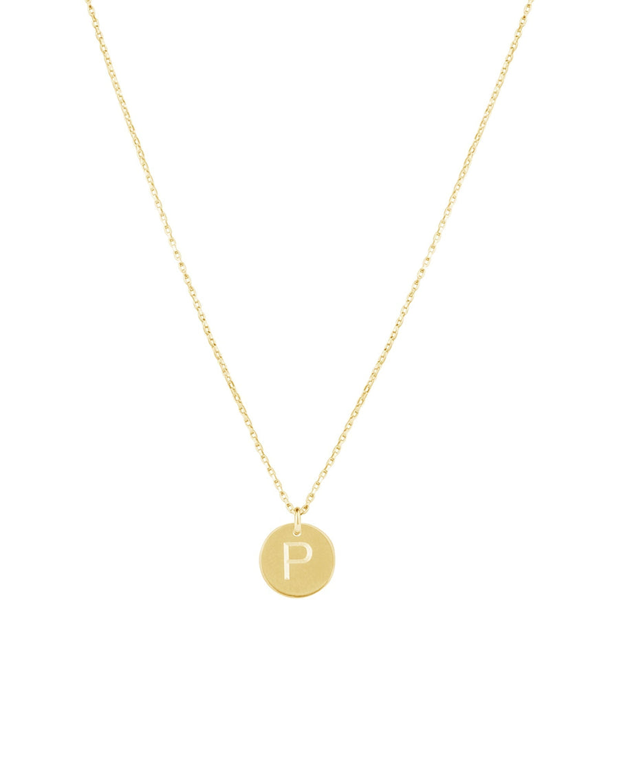 1948-Box Chain Initial Necklace-Necklaces-14k Gold-fill-P-Blue Ruby Jewellery-Vancouver Canada