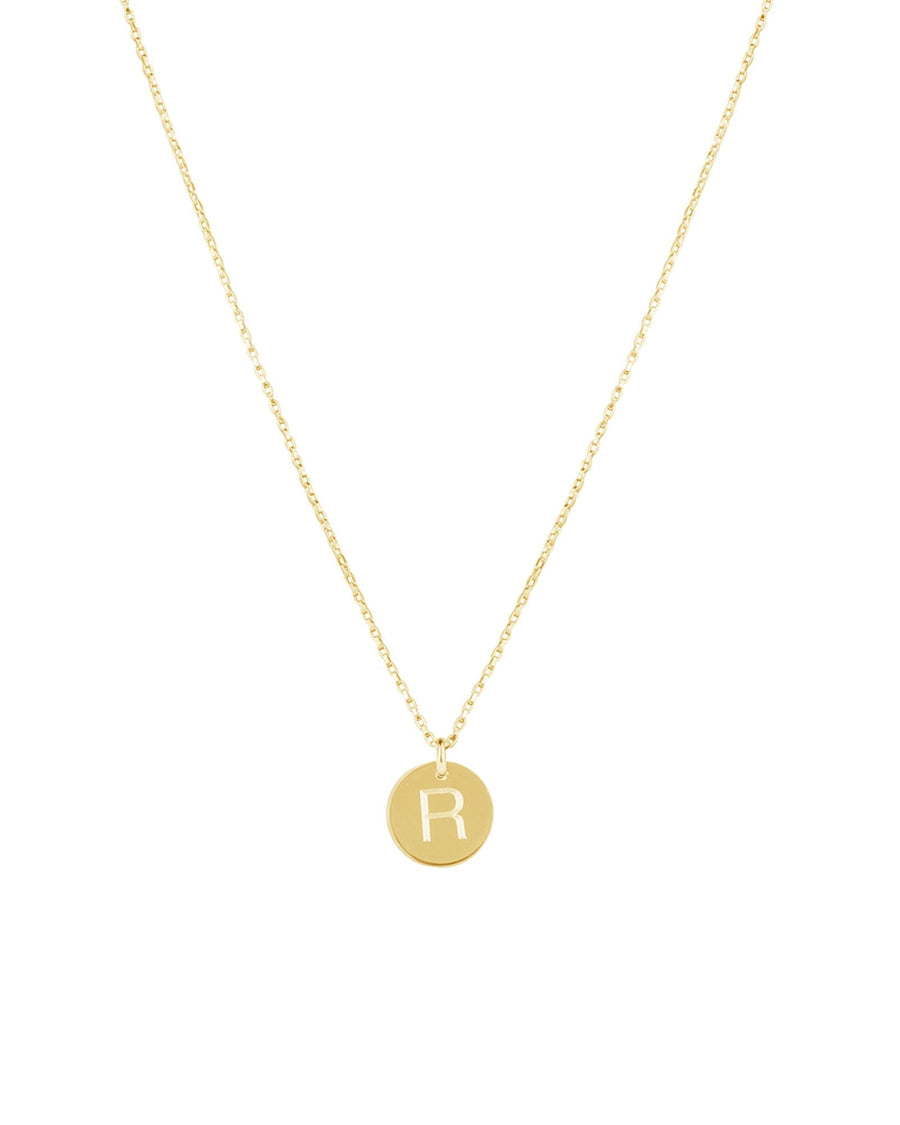 1948-Box Chain Initial Necklace-Necklaces-14k Gold-fill-R-Blue Ruby Jewellery-Vancouver Canada