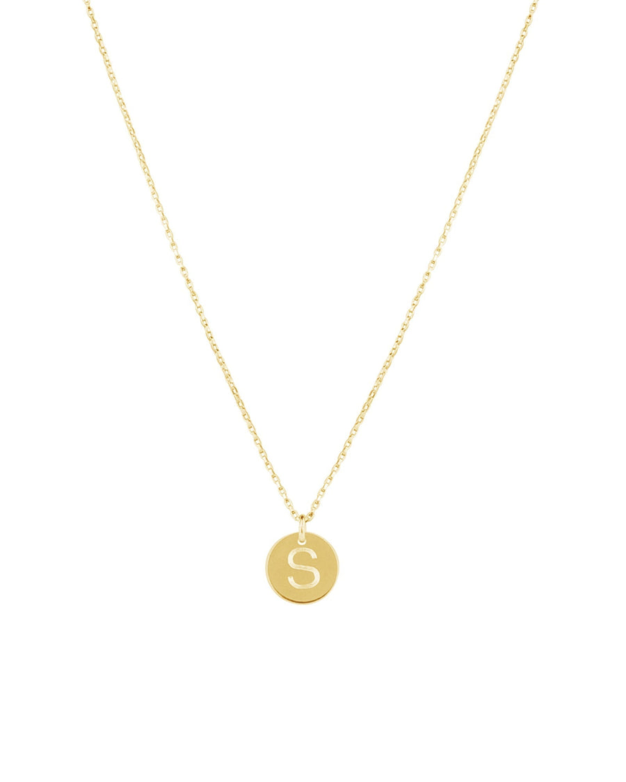 1948-Box Chain Initial Necklace-Necklaces-14k Gold-fill-S-Blue Ruby Jewellery-Vancouver Canada