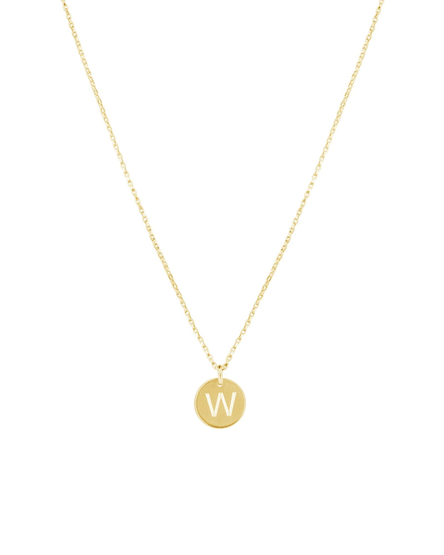 1948-Box Chain Initial Necklace-Necklaces-14k Gold-fill-W-Blue Ruby Jewellery-Vancouver Canada
