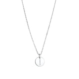 1948-Box Chain Initial Necklace-Necklaces-Sterling Silver-I-Blue Ruby Jewellery-Vancouver Canada