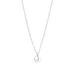 1948-Box Chain Initial Necklace-Necklaces-Sterling Silver-J-Blue Ruby Jewellery-Vancouver Canada