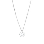 1948-Box Chain Initial Necklace-Necklaces-Sterling Silver-O-Blue Ruby Jewellery-Vancouver Canada