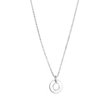 1948-Box Chain Initial Necklace-Necklaces-Sterling Silver-O-Blue Ruby Jewellery-Vancouver Canada