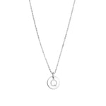 1948-Box Chain Initial Necklace-Necklaces-Sterling Silver-Q-Blue Ruby Jewellery-Vancouver Canada