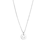 1948-Box Chain Initial Necklace-Necklaces-Sterling Silver-Q-Blue Ruby Jewellery-Vancouver Canada