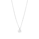 1948-Box Chain Initial Necklace-Necklaces-Sterling Silver-R-Blue Ruby Jewellery-Vancouver Canada