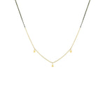 Scosha-Braided Fairy Bead Necklace-Necklaces-10k Yellow Gold, Black-Blue Ruby Jewellery-Vancouver Canada