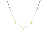 Scosha-Braided Fairy Bead Necklace-Necklaces-10k Yellow Gold, Black-Blue Ruby Jewellery-Vancouver Canada