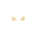 Kris Nations-Bumblebee Stud Earrings-Earrings-18k Gold Vermeil-Blue Ruby Jewellery-Vancouver Canada