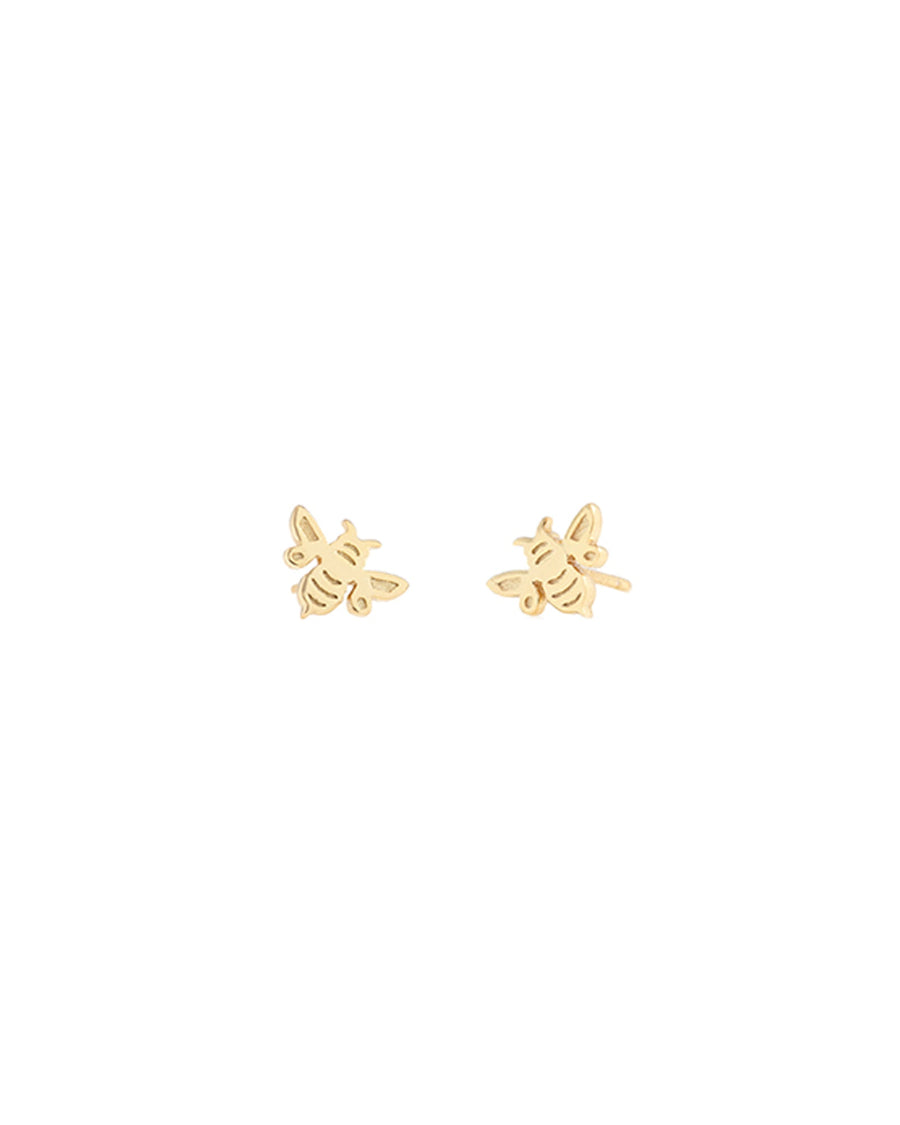 Kris Nations-Bumblebee Stud Earrings-Earrings-18k Gold Vermeil-Blue Ruby Jewellery-Vancouver Canada