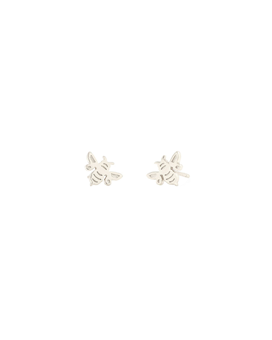 Kris Nations-Bumblebee Stud Earrings-Earrings-Sterling Silver-Blue Ruby Jewellery-Vancouver Canada