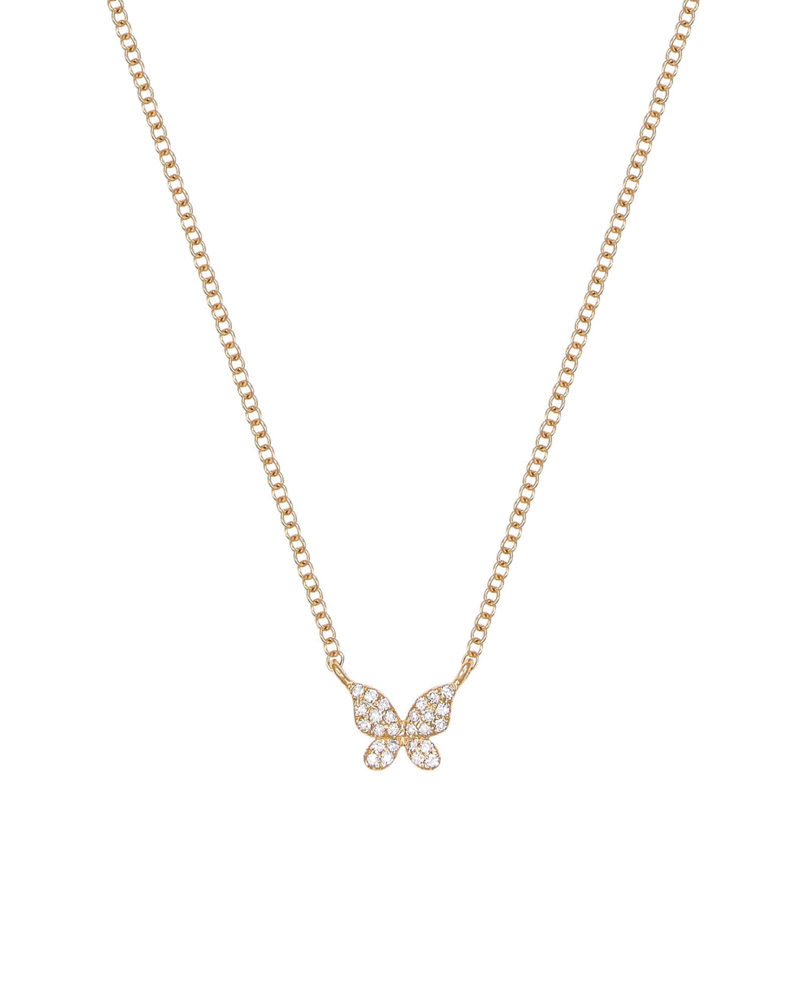 Quiet Icon-Butterfly Pave Necklace-Necklaces-14k Gold Vermeil, Cubic Zirconia-Blue Ruby Jewellery-Vancouver Canada