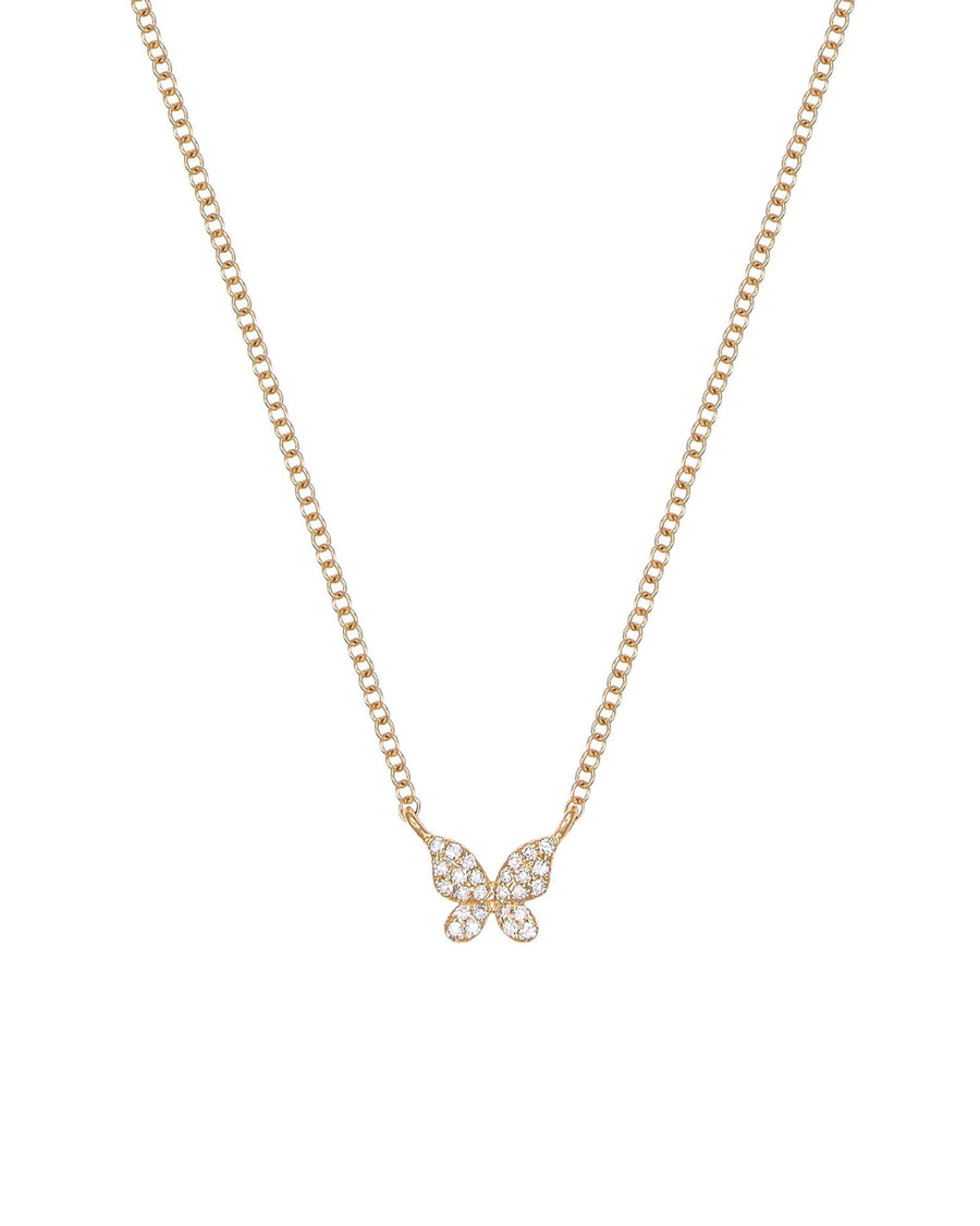 Quiet Icon-Butterfly Pave Necklace-Necklaces-14k Gold Vermeil, Cubic Zirconia-Blue Ruby Jewellery-Vancouver Canada