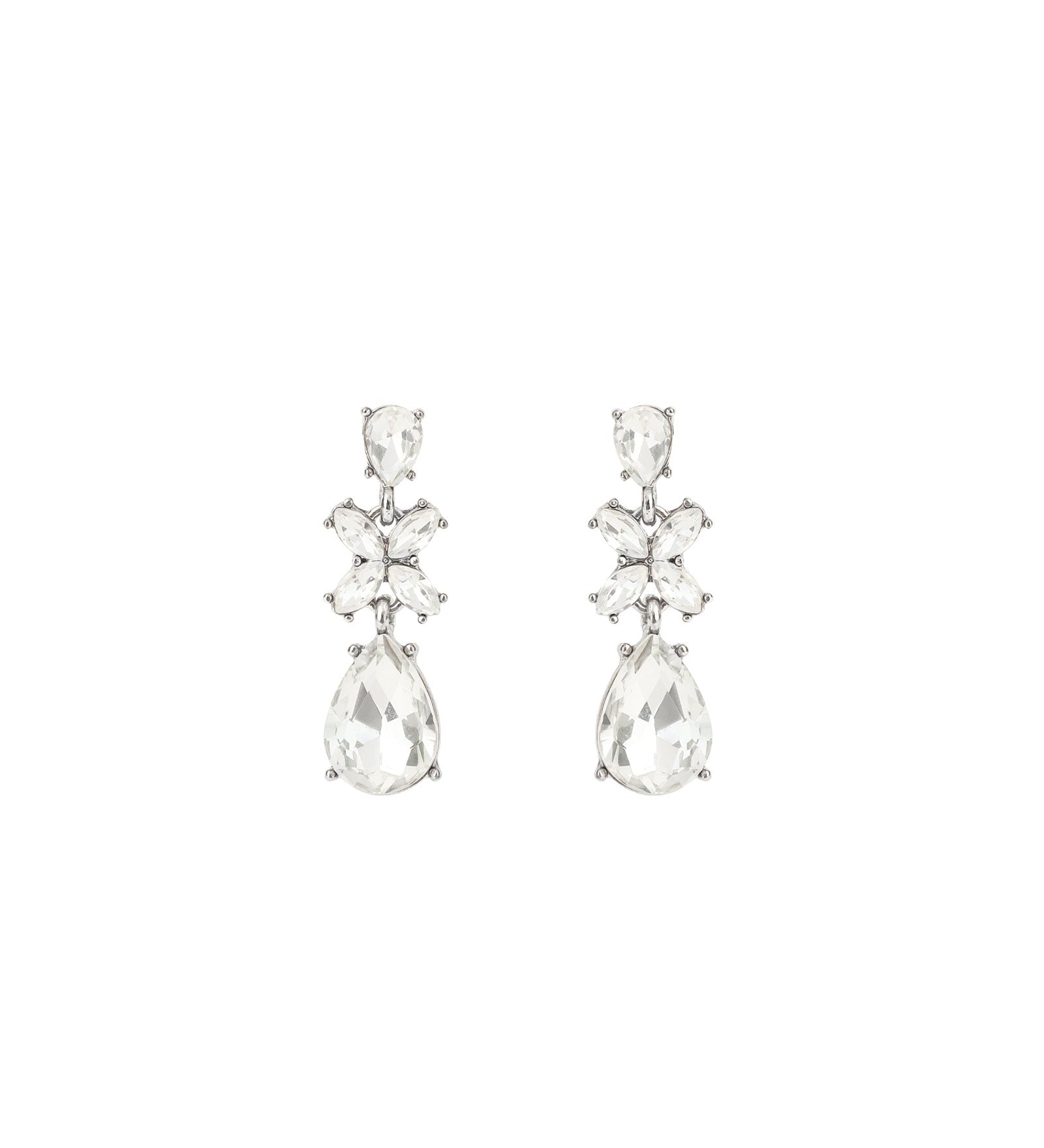 Olive & Piper-Camille Studs-Earrings-Silver-Tone, Crystal-Blue Ruby Jewellery-Vancouver Canada