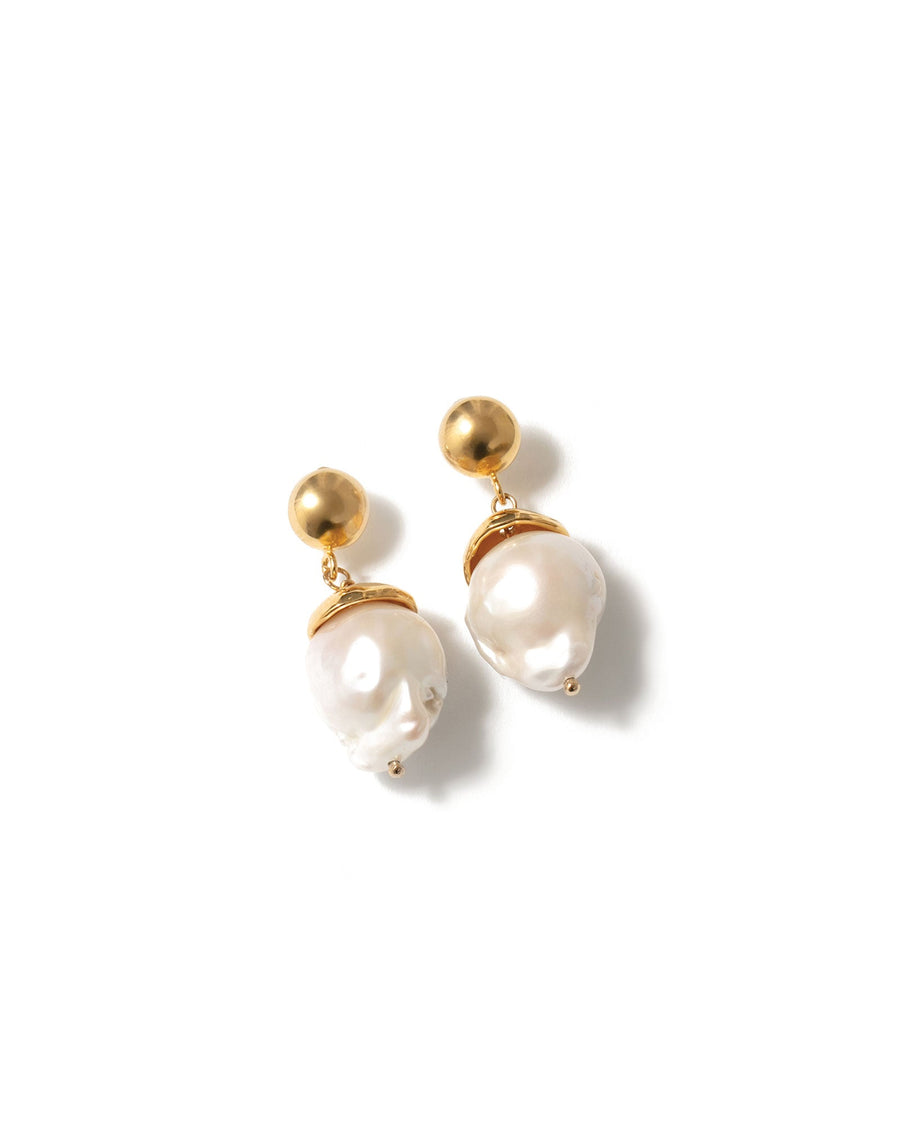 Wolf Circus-Candice Studs-Earrings-14k Gold Plated, Freshwater Pearls-Blue Ruby Jewellery-Vancouver Canada