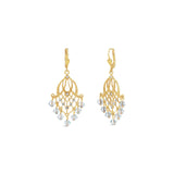 La Vie Parisienne-Cascade Crystal Hooks-Earrings-14k Gold Plated, White Crystal-Blue Ruby Jewellery-Vancouver Canada
