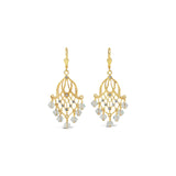 La Vie Parisienne-Cascade Crystal Hooks-Earrings-14k Gold Plated, White Crystal-Blue Ruby Jewellery-Vancouver Canada