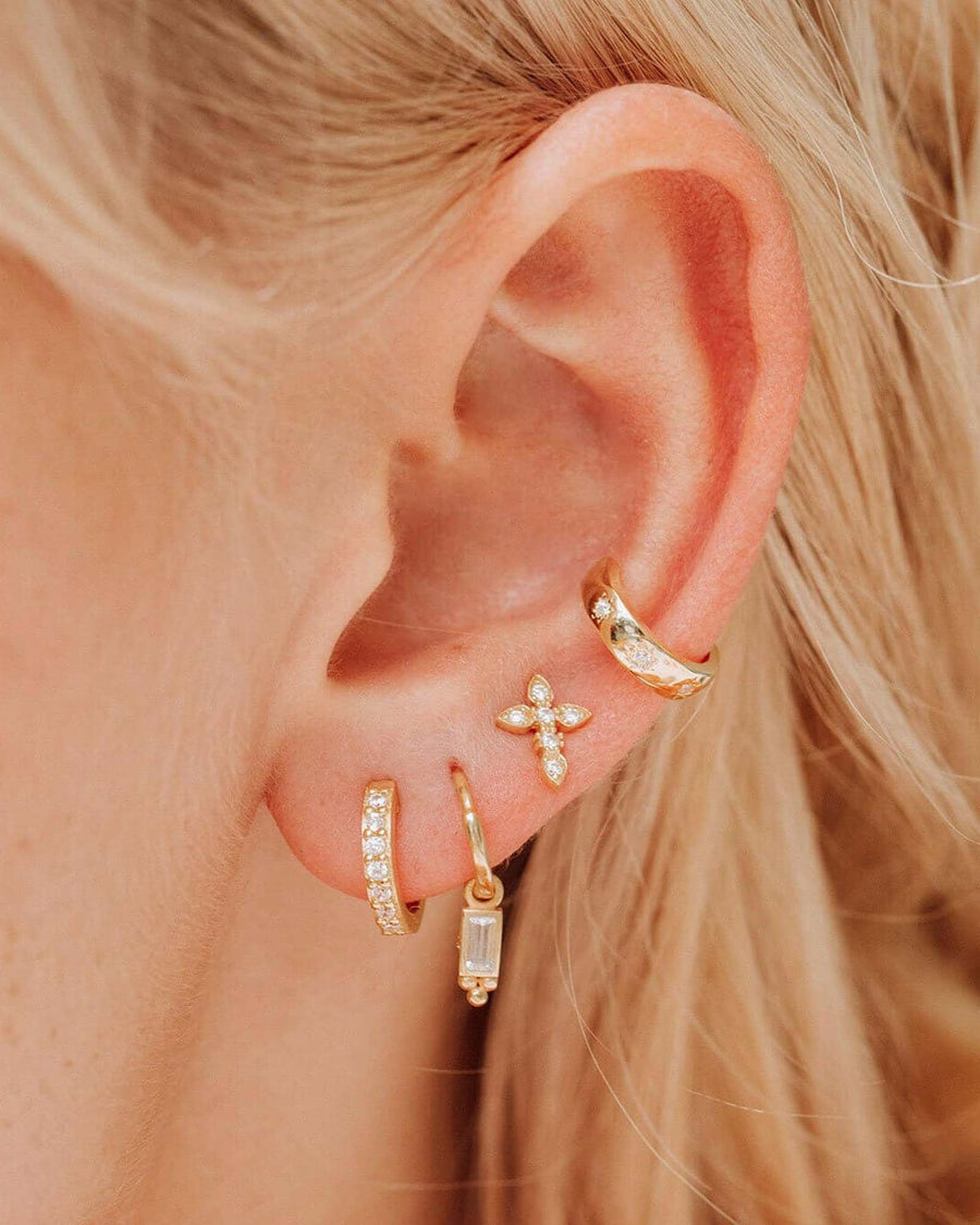 Quiet Icon-Celestial Ear Cuff-Earrings-14k Gold Vermeil, Cubic Zirconia-Blue Ruby Jewellery-Vancouver Canada
