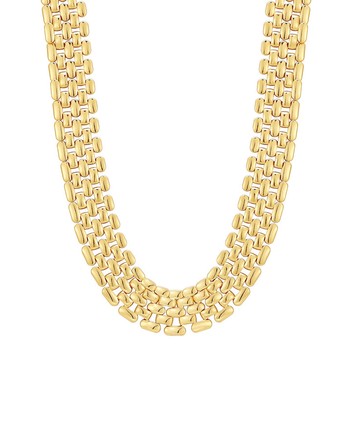 Luv AJ-Celine Chain Link Necklace-Necklaces-14k Gold Plated-Blue Ruby Jewellery-Vancouver Canada