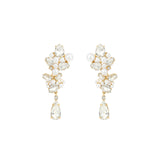 Olive & Piper-Chantilly Studs-Earrings-Oxidized Gold, Crystal-Blue Ruby Jewellery-Vancouver Canada