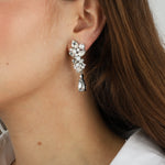 Olive & Piper-Chantilly Studs-Earrings-Silver-Tone, Crystal-Blue Ruby Jewellery-Vancouver Canada